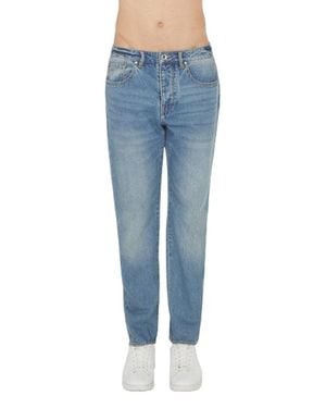 ARMANI EXCHANGE Tapered Jeans With Classic Five-Pocket Design - Blue