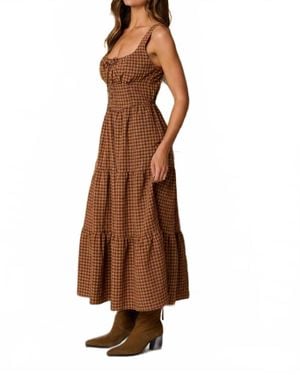 Blu Pepper Autumn Harvest Dress - Brown