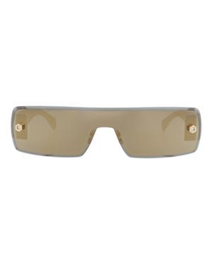 Alaïa Shield-Frame Metal Sunglasses - Natural
