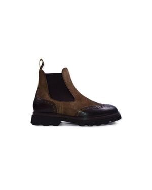 Doucal's Rich Suede Ankle Boots - Black
