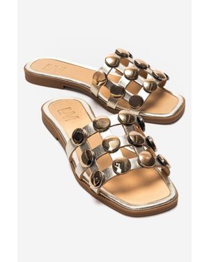 Forever & Always Shoes Bareon Leather Slide - Natural
