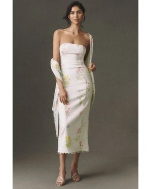 BHLDN Strapless Dress With Scarf - Multicolor