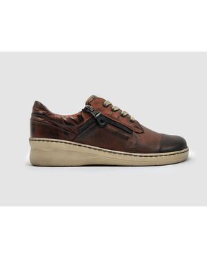 KCR Group Dr Wellness Zip-Up Leather Shoes - Black