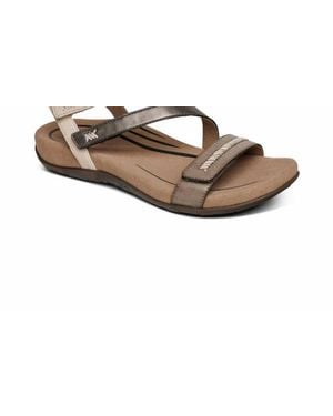 Aetrex Gabby Strap Sandal - Black