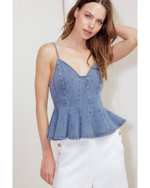 TRUEDAMES Sandy Waltz Light Denim Cami Top - Blue
