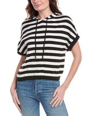 Vince Camuto Extended Shoulder Hoodie - Black
