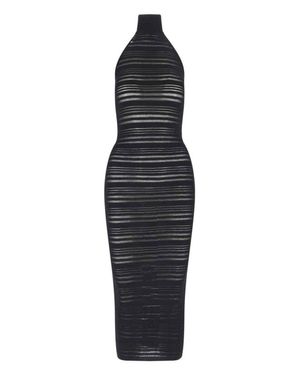 ANDREADAMO Ribbed Knit Midi Dress - Blue