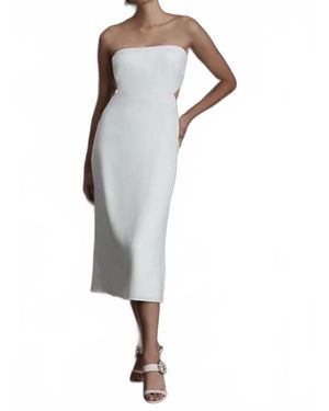Sachin & Babi Sadie Strapless Midi Dress - White