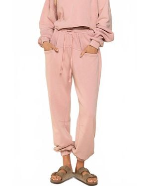 Pol French Terry Jogger Pants - Pink