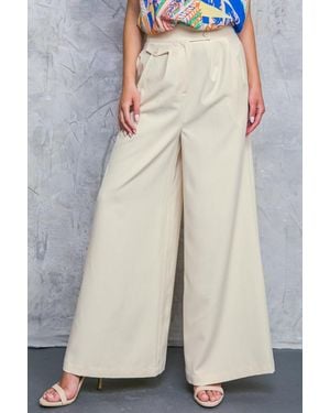 TRUEDAMES Delicate Feelings Woven Pants - Natural