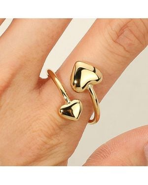 Fashnzfab Secret Box_Stainless Steel Heart Tip Adjustable Ring - Orange