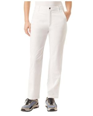 BASS OUTDOOR Anywhere Chino Pants Canvas Stretch Flat Front Fts359 - White