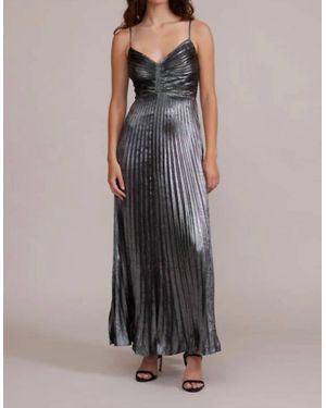 Lucy Paris Rose Pleated Dress - Metallic