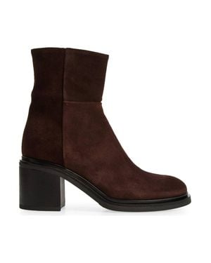 Cordani Brennen Suede Block Heel Boots - Brown