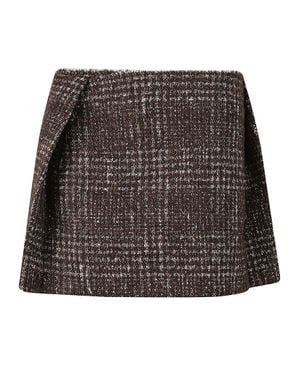 IRO Mini Skirt With Tailored Fit And Side Slit Detail - Black