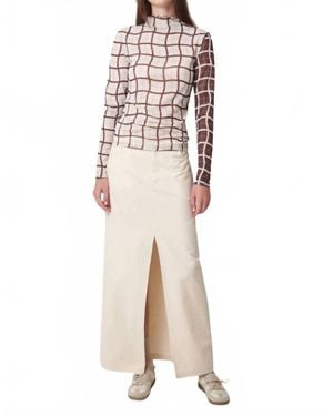 Find Me Now Khaki Midi Skirt - Natural