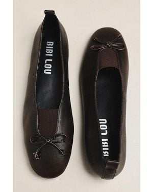 Bibi Lou Elastic Ballet Flats - Black