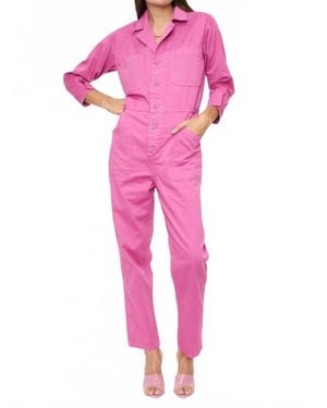 Pistola Tanner Long Sleeve Field Worker Jumpsuit - Pink