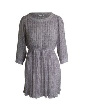 Anine Bing Pleated Dress - Gray