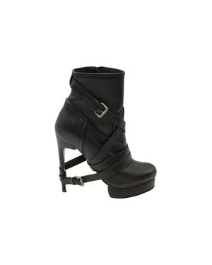 Nicholas Kirkwood Platform Ankle Boots With Straps - Black