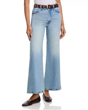 Mother Lil Hustler Roller Sneak High Rise Jeans - Blue
