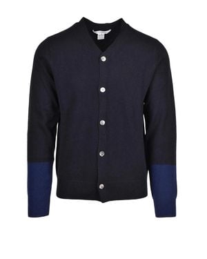 Comme des Garçons V-Neck Wool Cardigan - Blue