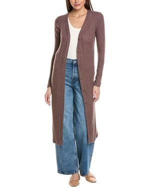 Project Social T Slumber Heathered Cozy Rib Maxi Cardigan - Blue