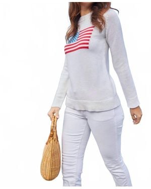 Sail To Sable Classic Flag Sweater - White