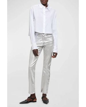 Jonathan Simkhai Rae High Rise Ankle Skinny Jeans - White