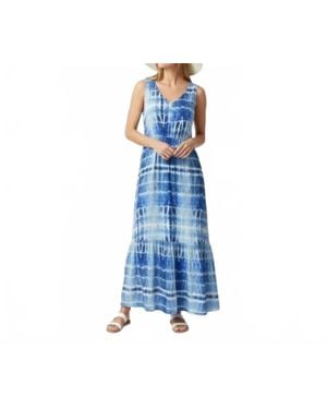 Beach Lunch Lounge Fressia Tie Dye Midi Dress - Blue