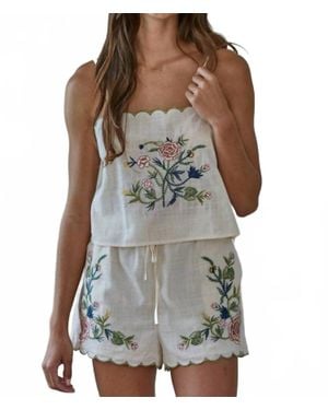 By Together Eden Floral Shorts - Gray