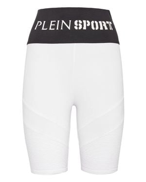 Philipp Plein Jogging Cyclist Leggings - White