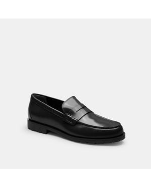 COACH Platform Loafer in Black for Men | Lyst