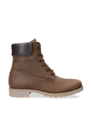 Panama Jack 03 Ladies Boots Waterproof Leather Lace Up Hiking Ankle Chukka Nappa Leather - Brown