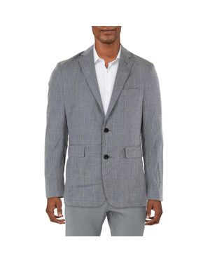 SOFT CLOTH Studio Wool Blend Suit Separate Two-Button Blazer - Gray