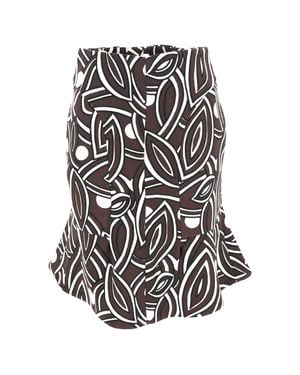Marni Printed Midi Skirt - Black