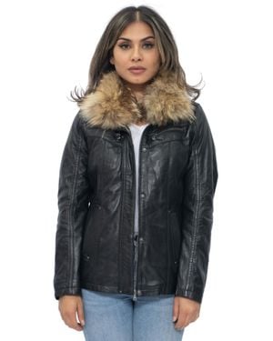 Infinity Leather Leather Parker Jacket-Arvada - Black