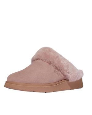 Fitflop Gen-Ff Shearling Collar Slippers - Brown