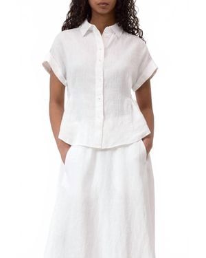 Closed Linen Waisted Shirt - White