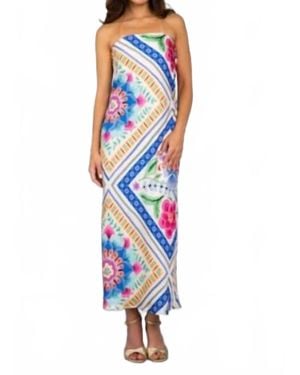Lavender Brown Talia Maxi Dress - Blue