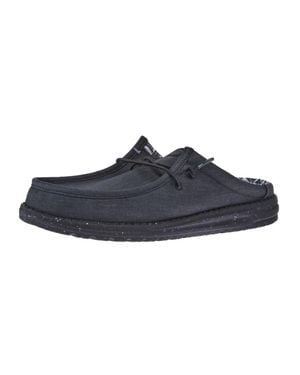 HEYDUDE Wally 41293-060 Canvas Stretch Slip On Mule Mew1733 - Blue