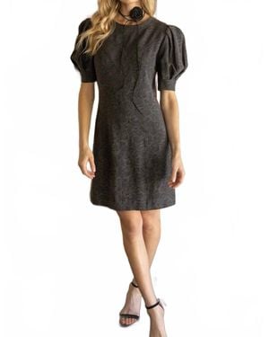 Voya Princess Line Floral Dress - Black