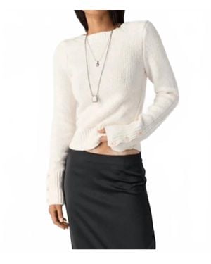 Free People Mila Pullover Sweater - White