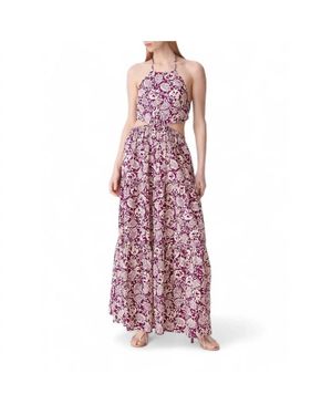 Vanessa Bruno Costa Robe Lounge Maxi Dress - Purple