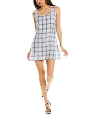 Lisa Marie Fernandez Charlotte Windowpane Sleeveless Mini Dress - Blue