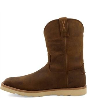 Twisted X Wedge Sole Work Boots - Brown