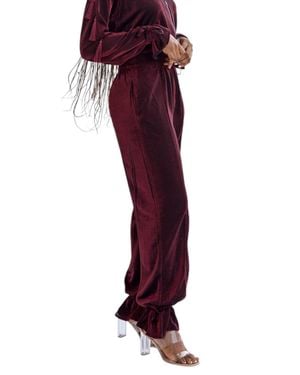 Koy & Victoria Vix Ankle Tie Pants - Purple