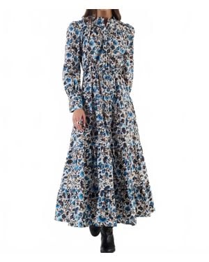 Beyond By Vera Sissi Midi Dress - Blue