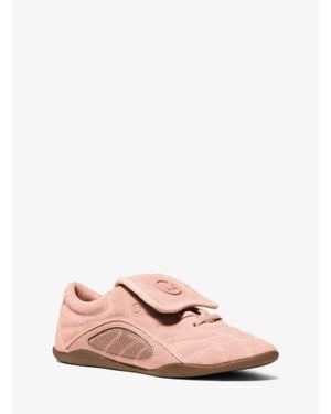 MICHAEL Michael Kors Mk Kyler Suede And Mesh Sneaker - Brown