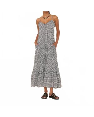Xirena Tatum Cotton Gingham Dress - Gray
